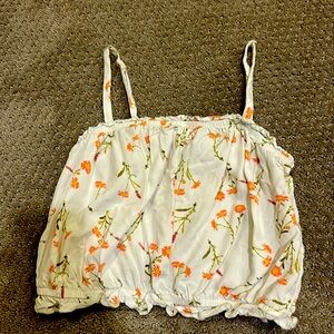 Girls Floral cotton tank